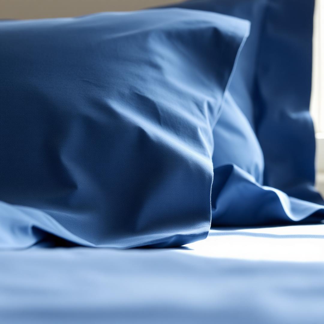 Close-up of folded organic cotton weave